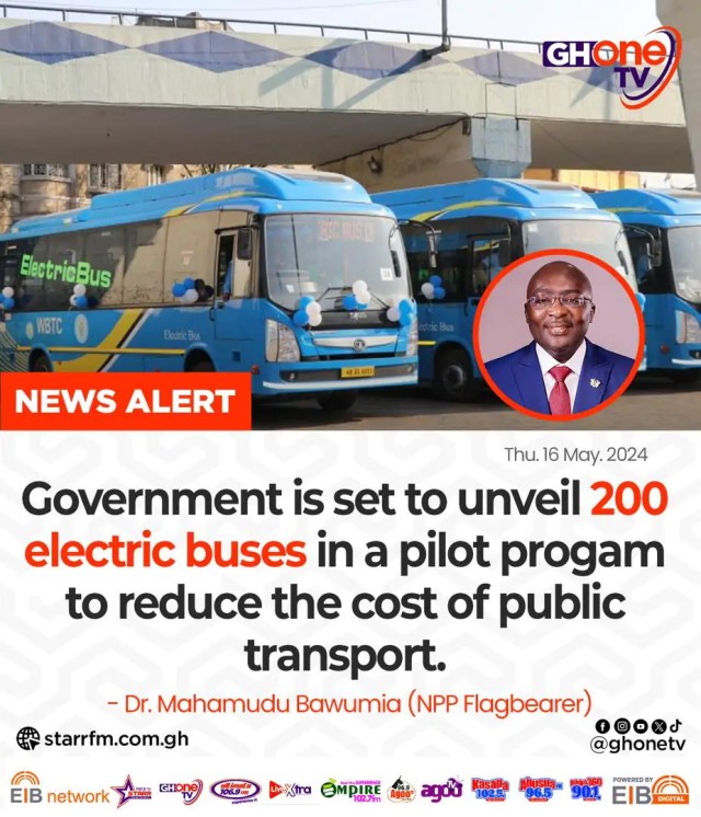 Alliance for Sustainability Education Endorses Dr. Bawumia’s Electric Bus Initiative Amid Election Speculations